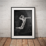 Volleyball Anatomy Poster - Chalkboard