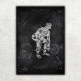 Kreuzheben Anatomie Poster - Chalkboard - Animus Medicus GmbH
