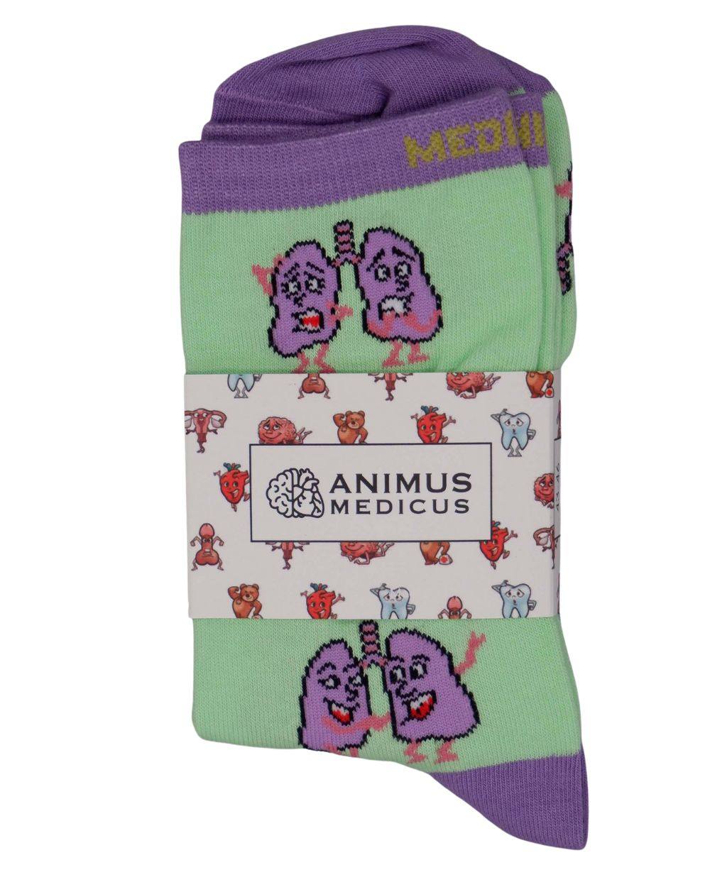 Lungen Anatomie Socken aus Bio-Baumwolle - Animus Medicus GmbH